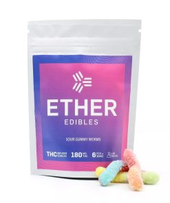 Ether Edibles Sour Gummy Worms 180Mg