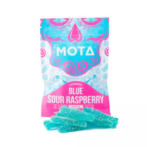 Mota THC Blue Raspberry Soda Bottles Indica (100mg THC)