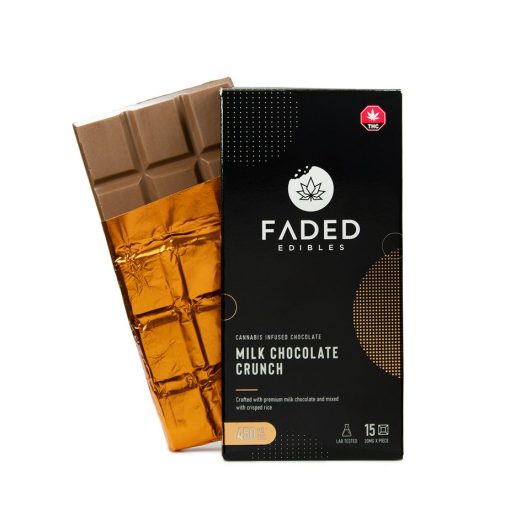 Milk Chocolate Crunch Bar | 450MG THC | Faded Cannabis