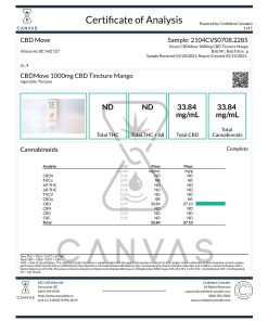 CBD Move 1000mg CBD Tincture Mango