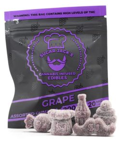 Sugarjacks Assorted Thc Gummies Grape 200Mg 1