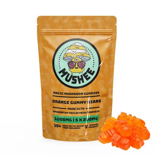 Magic Mushroom Gummy Bears - Orange- 1000MG - Mushee