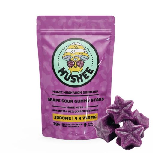 Magic Mushroom Star Gummies - Grape- 3000MG - Mushee