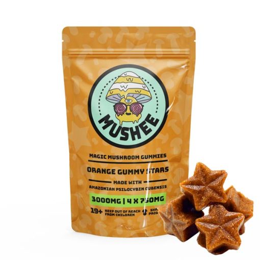 Magic Mushroom Star Gummies - Orange- 3000MG - Mushee