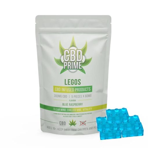 CBD Prime Lego Gummies - Blue Raspberry - 300mg CBD