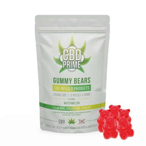 CBD Prime Gummy Bears - Watermelon - 300mg CBD