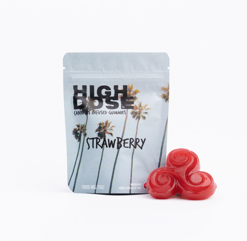 High Dose - Strawberry THC Gummies - 1000mg