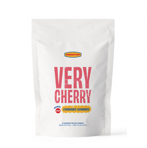 One Stop – Sour Cherry Lime THC Gummies 500mg