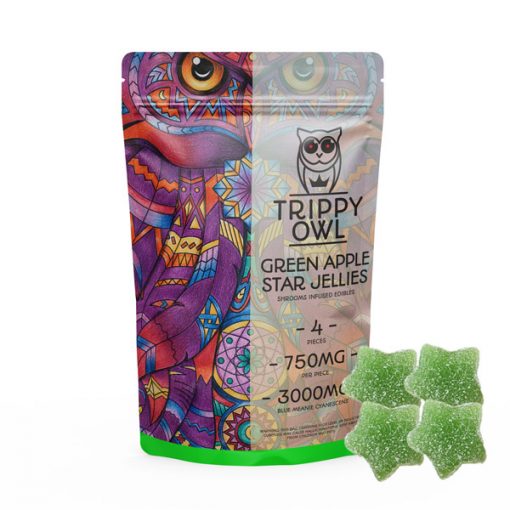 Trippy Owl Sour Apple Stars – 3000MG