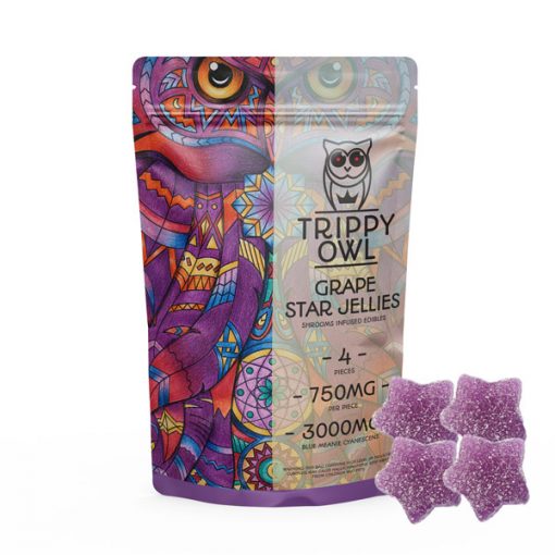 Trippy Owl Sour Grape Stars – 3000MG