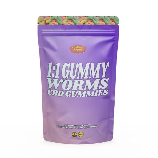 Gummy Worms 1-1 Gummies 500mg - Stoney Bites