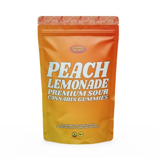 Peach Lemonade THC Gummies 500mg - Stoney Bites