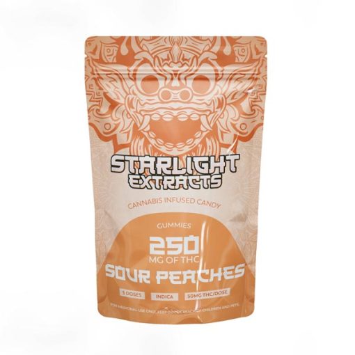 Indica Sour Peaches 250mg THC - Starlight