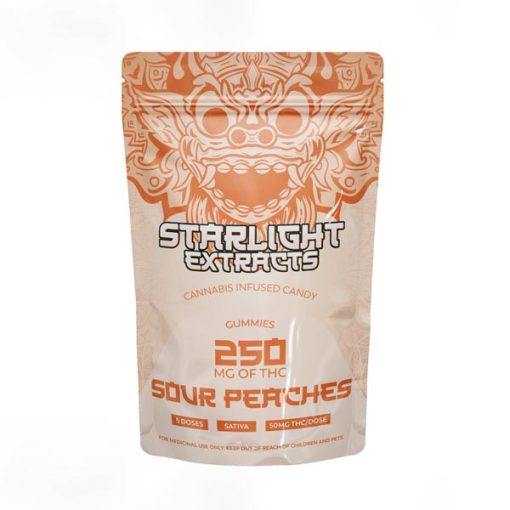 Sativa Sour Peaches 250mg THC - Starlight