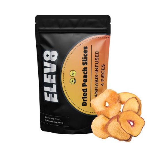 Dried Peach Slices 200mg THC- Elev8