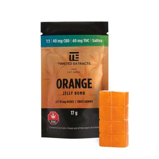 Twisted Extracts Orange 1:1 Jelly Bomb THC/CBD