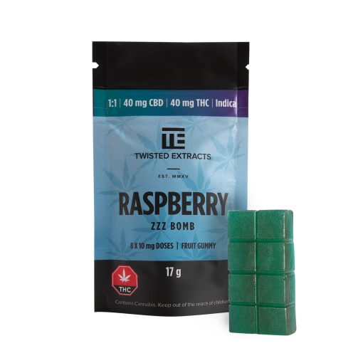 Twisted Extracts Blue Raspberry 1:1 Jelly Bomb THC/CBD