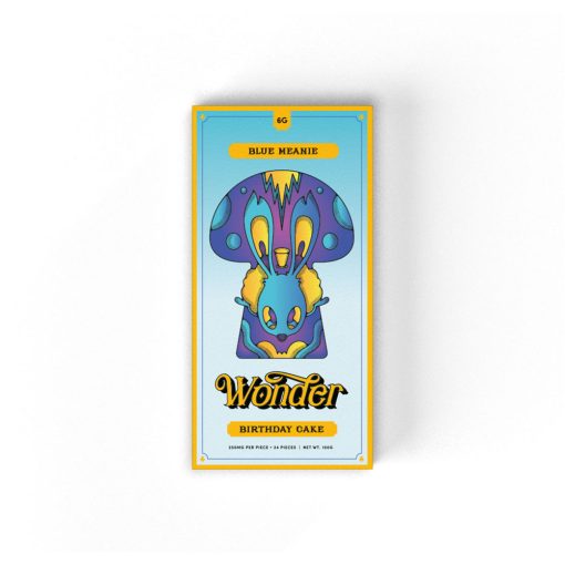 Wonder Psilocybin Chocolate Bar – Blue Meanie – Birthday Cake