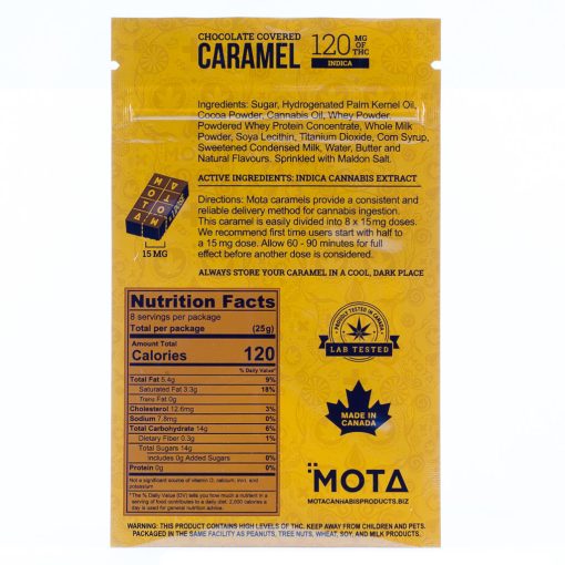 MOTA Chocolate Covered Caramel 120MG THC Indica - Image 4