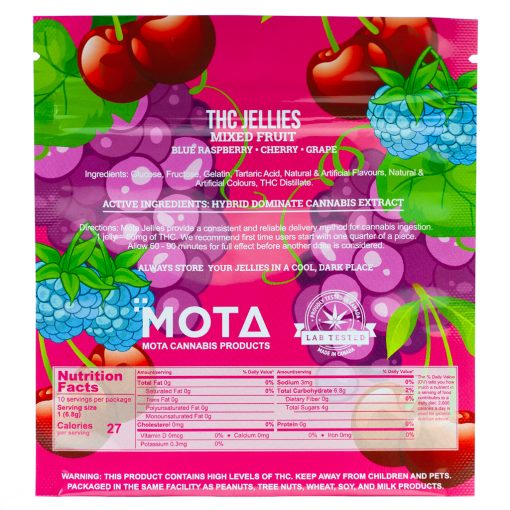 MOTA THC Mixed Fruit Jellies 500mg THC - Image 3