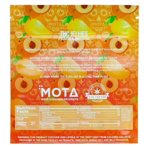 MOTA THC Peach Mango Jellies 1000mg THC - Image 3