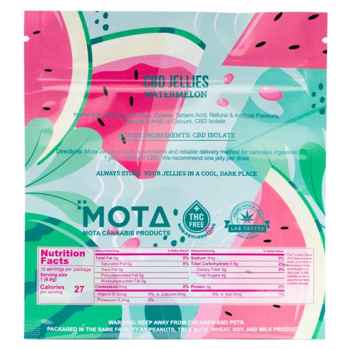 MOTA CBD Watermelon Jellies 500mg CBD - Image 2