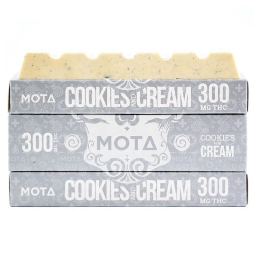 MOTA Cookies and Cream Chocolate Bar 300MG THC